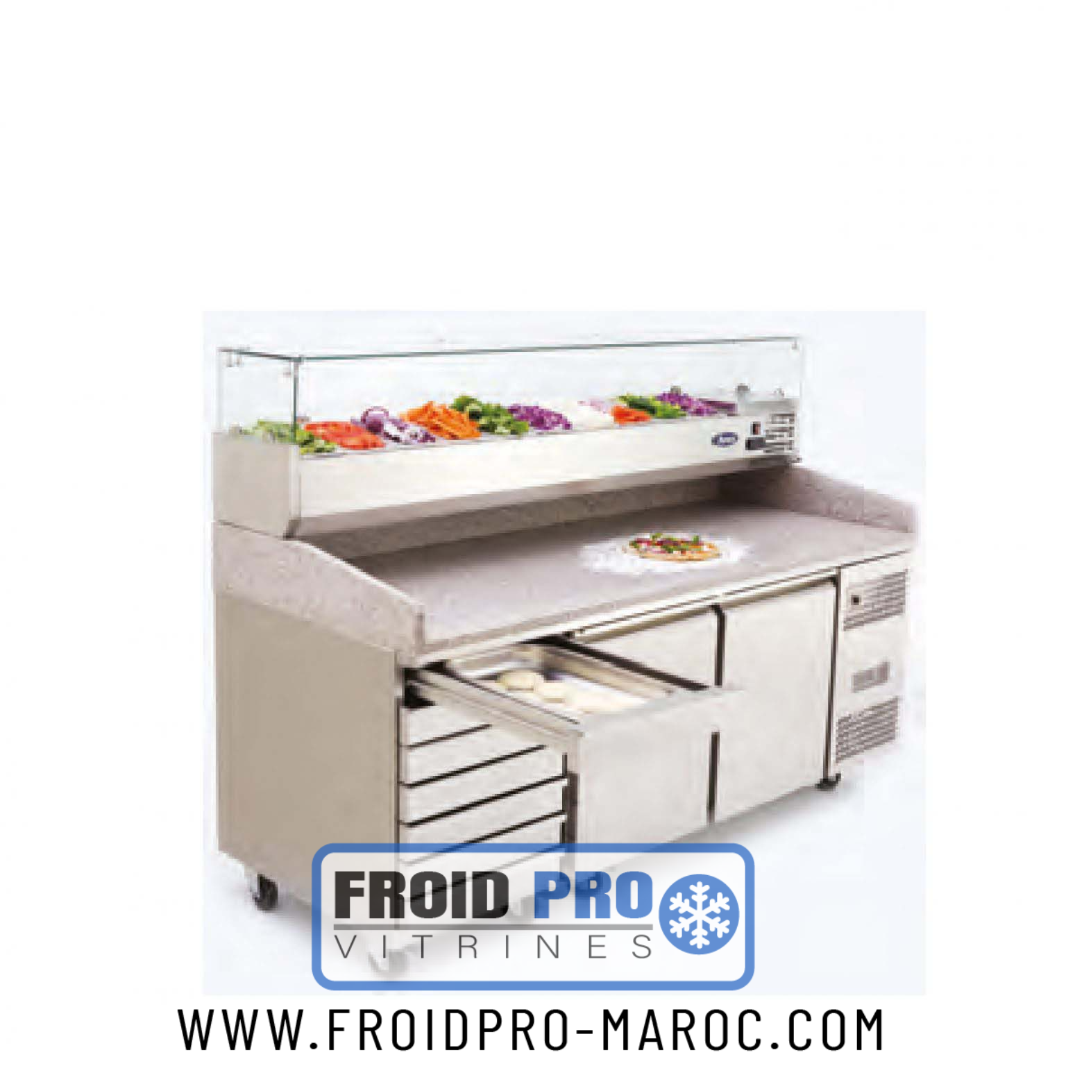 Meuble A Pizza Dessus Marbre 2 Portes + 7 Tiroirs – Cuisifriot Meuble A Pizza Dessus Marbre 2 Portes + 7 Tiroirs – Cuisifriot
