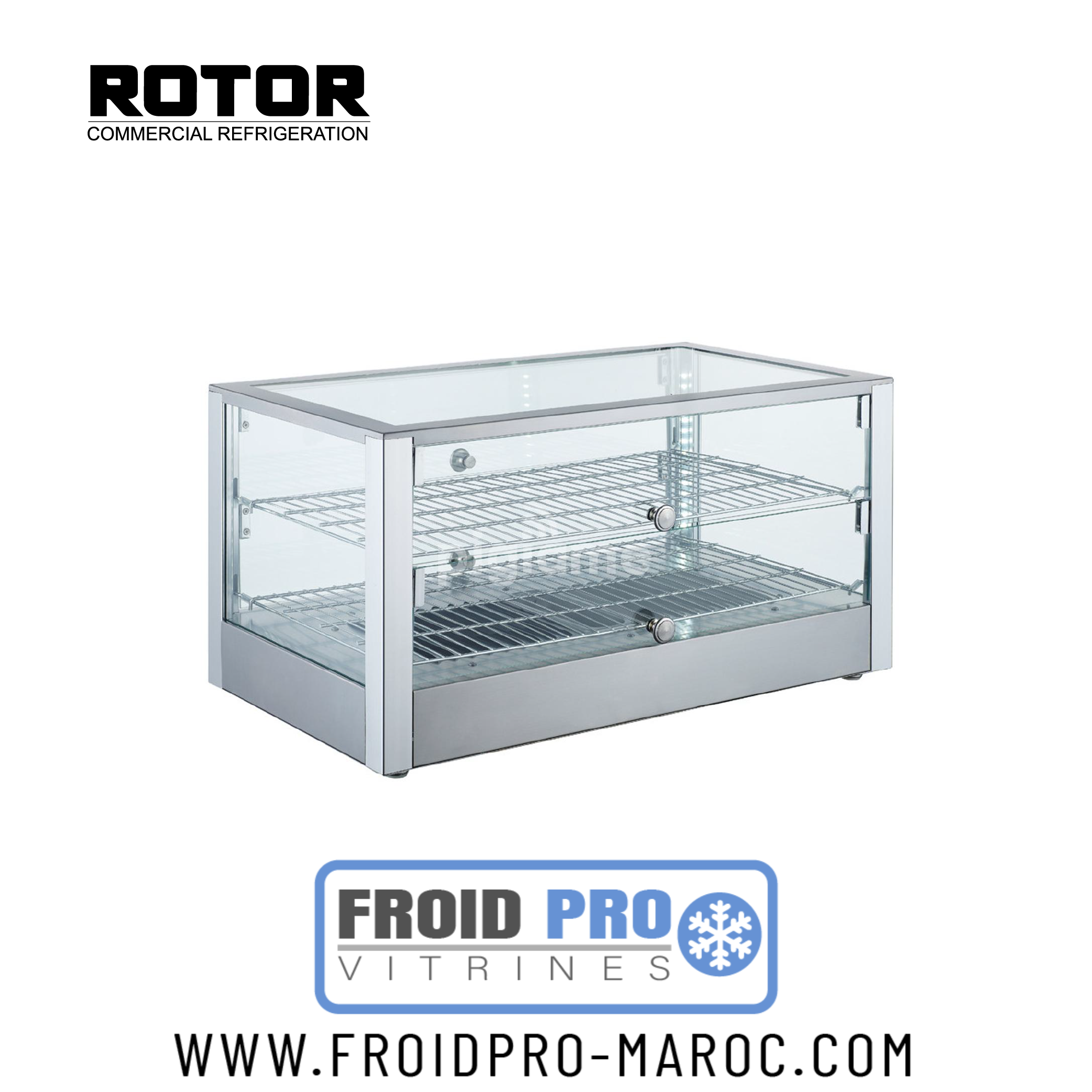 Vitrine Chauffe Croissants 2 Niveaux Vitre Droite 700X400X376 Rtr-80L Vitrine Chauffe Croissants 2 Niveaux Vitre Droite 700X400X376 Rtr-80L