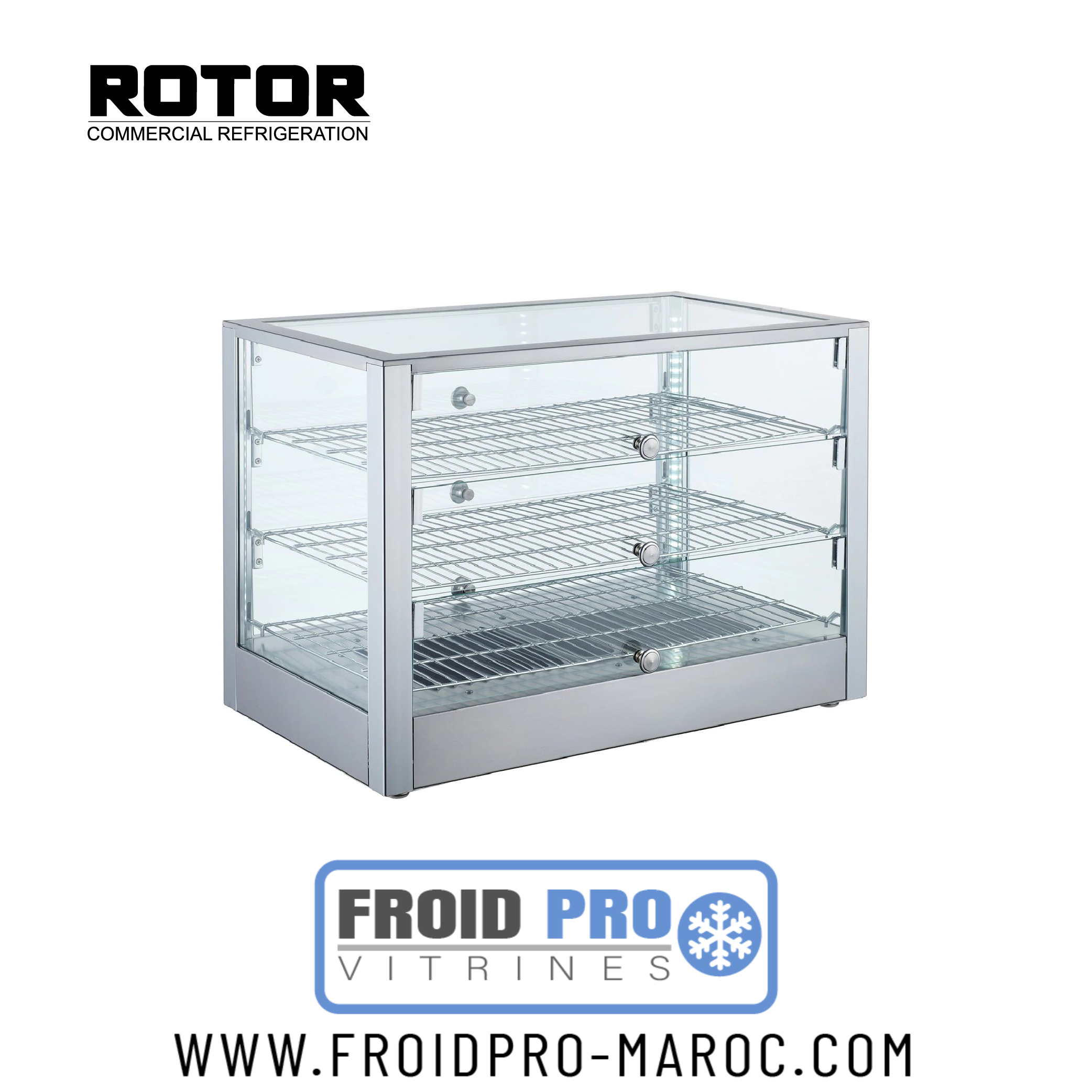 Vitrine Chauffe Croissants 3 Niveaux Vitre Droite Rtr-115L Vitrine Chauffe Croissants 3 Niveaux Vitre Droite Rtr-115L