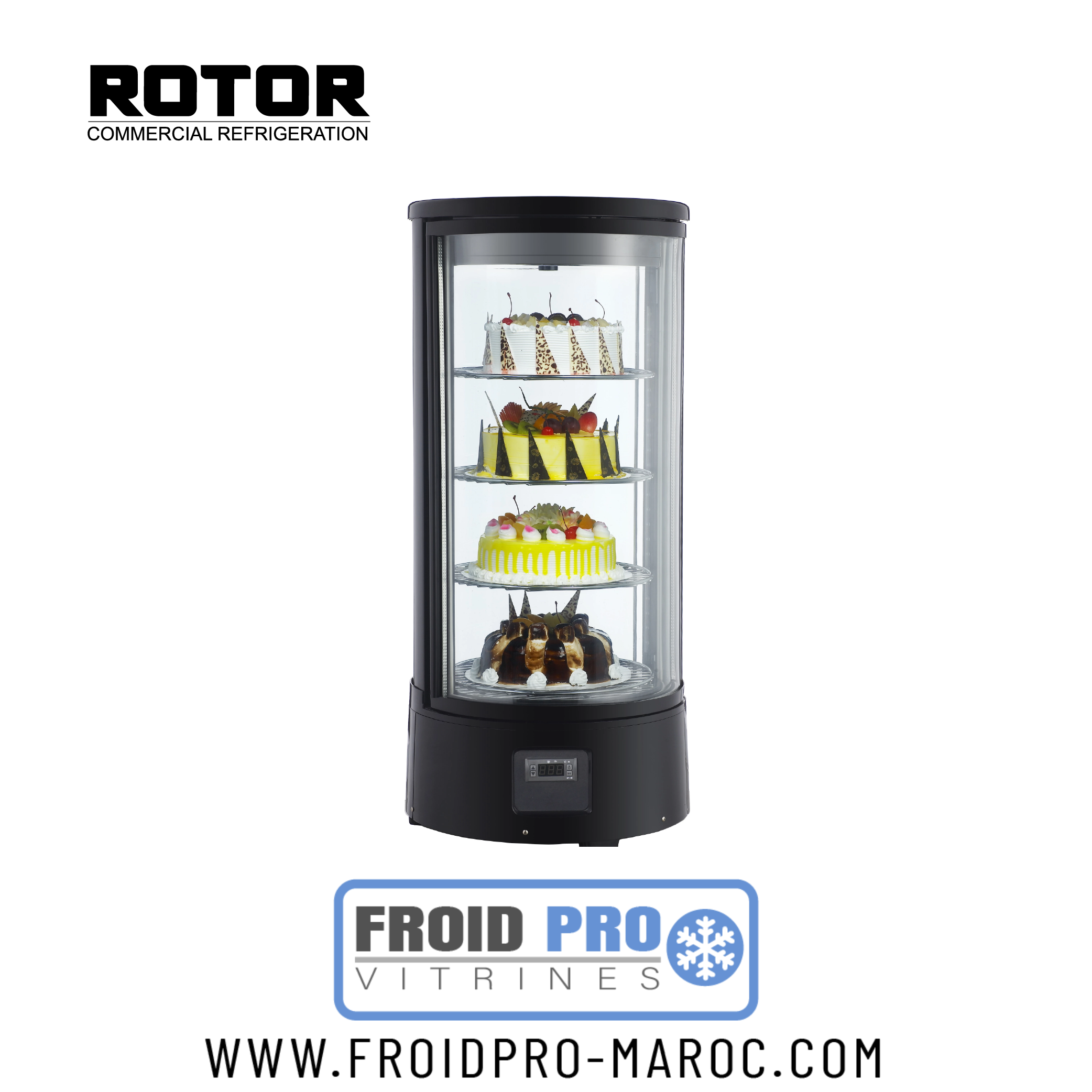 Vitrine Cylindrique Rotative A Poser Rtc-72L Vitrine Cylindrique Rotative A Poser Rtc-72L