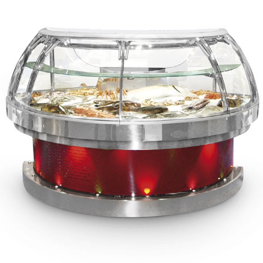 Vitrine réfrigérée éclairée pour poissonnerie